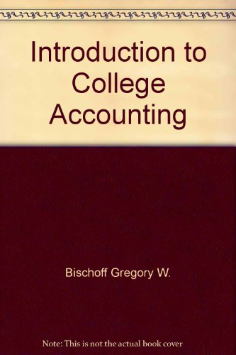 Book Introduction To College Accounting free