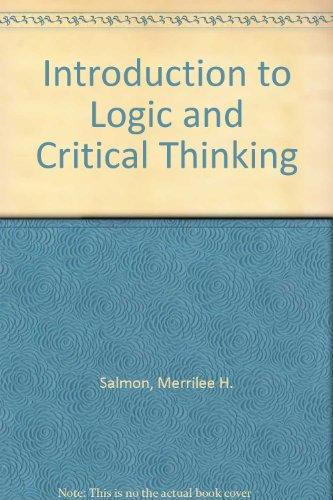 Book Introduction to Logic and Critical Thinking free