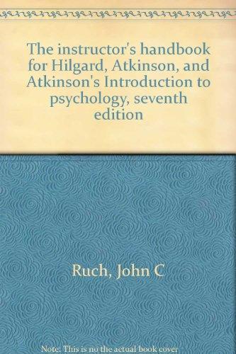 Book The Instructor's Handbook For Hilgard, Atkinson, And Atkinson's Introduction To Psychology, Seventh Edition free