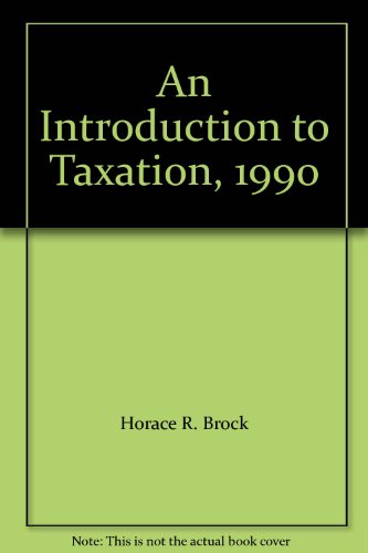 Book An Introduction To Taxation, 1990 free