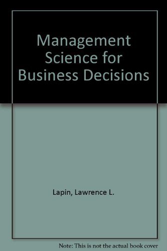 Book Management science for business decisions free