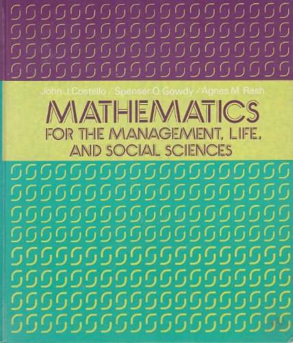 Book Mathematics For The Management, Life, And Social Sciences free