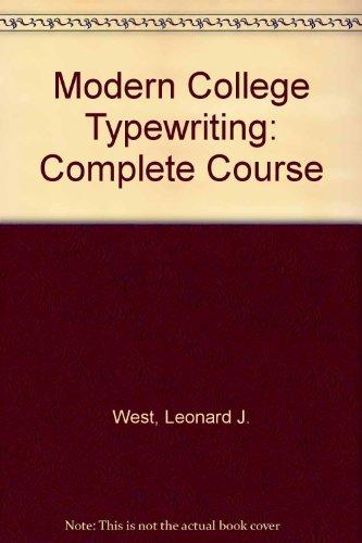 Book Modern College Typewriting: A Complete Course free