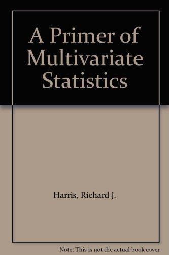 Book A Primer of Multivariate Statistics free
