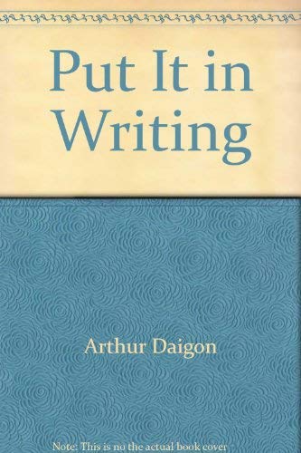 Book Put It In Writing free