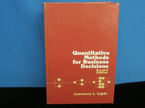 Book Quantitative Methods For Business Decisions free