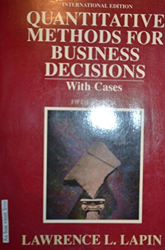 Book Quantitative Methods for Business Decisions Fifth Edition free