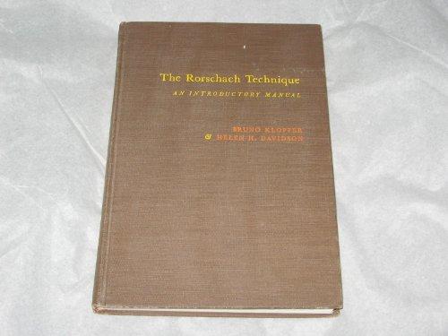 Book Rorschach Technique: An Introductory Manual free