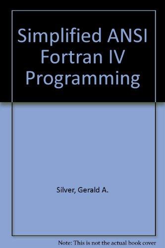 Book Simplified ANSI FORTRAN IV programming free