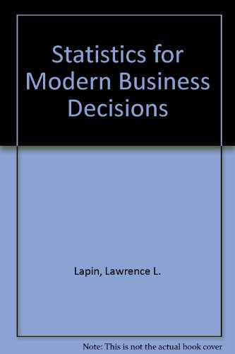 Book Statistics For Modern Business Decisions free