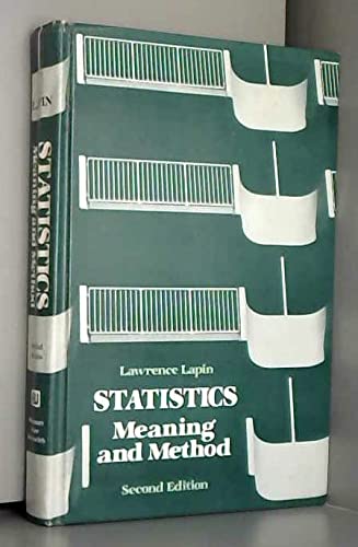 Book Statistics, Meaning and Method free