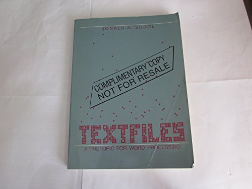 Book Textfiles: A Rhetoric For Word Processing free