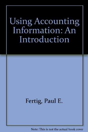 Book Using accounting information;: An introduction (The Harbrace series in business and economics) free