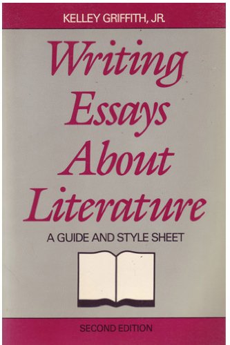 Book Writing Essays about Literature: A Guide and Style Sheet free