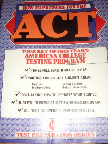 Book How To Prepare For The Act (books For Professionals) free
