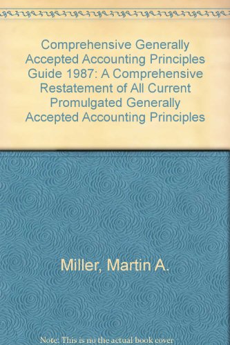 Book Millers Comprehensive Gaap Guide, 1987 free
