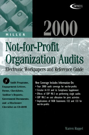 Book Miller 2000 Not-For-Profit Organization Audits: Electronic Workpapers and Reference Guide (Miller Engagement Series) free