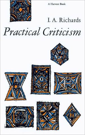 Book Practical Criticism: A Study Of Literary Judgment free