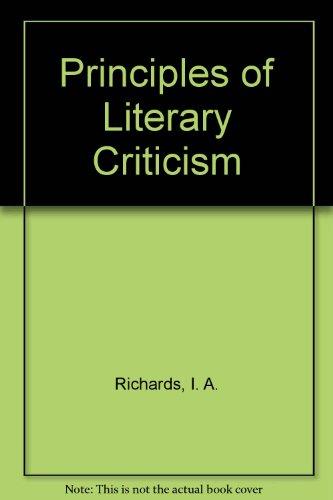 Book Principles of Literary Criticism free