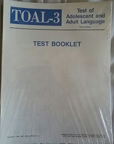 Book Test Of Adolescent And Adult Language: Test Booklets, 10 free