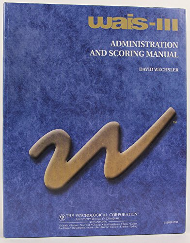 Book Wais-3 Administration and Scoring Manual free