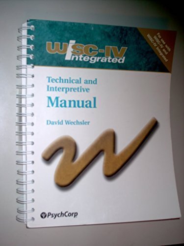 Book WISC-IV Integrated: Technical & Interpretive Manual free