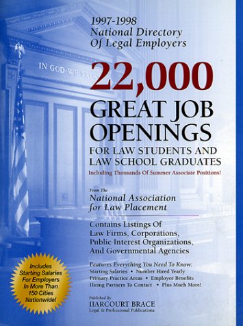 Book 1997-1998 National Directory Of Legal Employers free