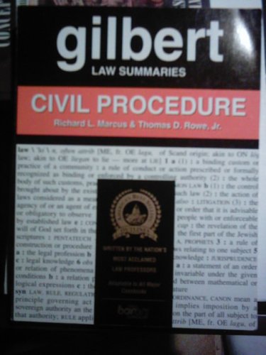 Book Gilbert Law Summaries: Civil Procedure free