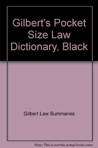 Book Gilbert's Pocket Size Law Dictionary--6 Unit Prepack: Newly Expanded 2nd Edition! free