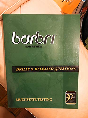 Book Barbri Bar Review; Drills & Released Questions For Multistate Testing free