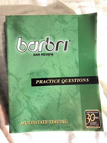 Book Barbri Bar Review; Multistate Testing Practice Questions free