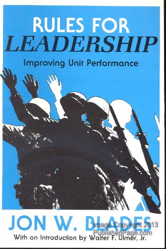 Book Rules For Leadership : Improving Unit Performance free