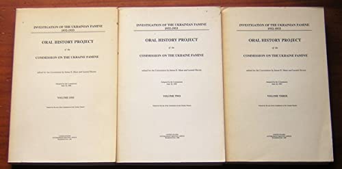 Book Investigation of the Ukrainian Famine, 1932-1933: Oral History Project of the Commission on the Ukraine Famine free