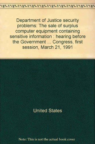 Book Department of Justice Security Problems free