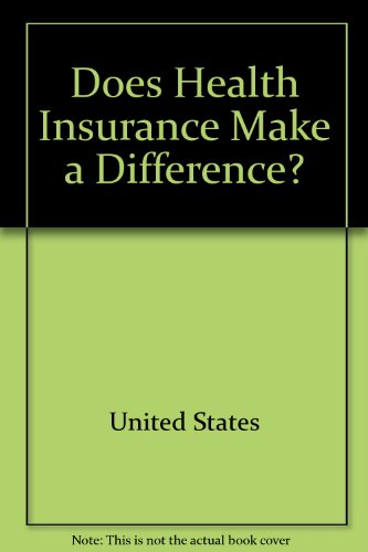 Book Does health insurance make a difference? (Background paper) free