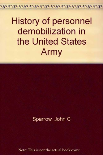 Book History Of Personnel Demobilization In The United States Army free