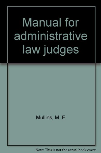 Book Manual For Administrative Law Judges free