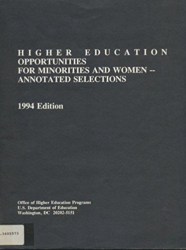 Book Higher Education Opportunities for Minorities and Women 1994 free