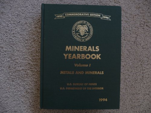 Book Minerals Yearbook 1994, Vol. 1: Metals and Minerals free