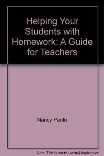 Book Helping your students with homework: A guide for teachers free