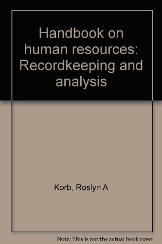 Book Handbook on human resources: Recordkeeping and analysis free