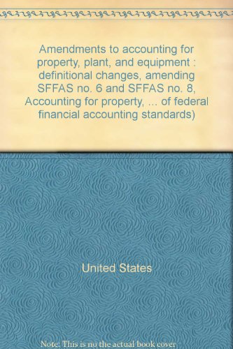 Book Amendments To Accounting For Property, Plant, And Equipment free