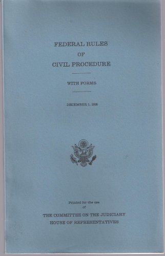 Book Federal Rules Of Civil Procedure, With Forms, December 1, 1999 free