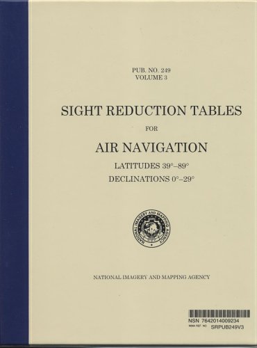 Book Sight Reduction Tables For Air Navigation, Vol. 3 : Latitudes 39-89 Degrees, Declinations 0-29 Degrees free