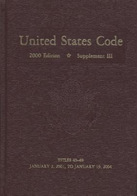Book United States Code, 2000, Supplement 3, V. 4 free
