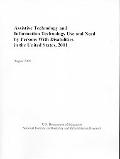 Book Assistive Technology And Information Technology Use And Need By Persons With Disabilities In The United States, 2001 free