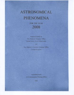 Book Astronomical Phenomena For The Year 2008 free
