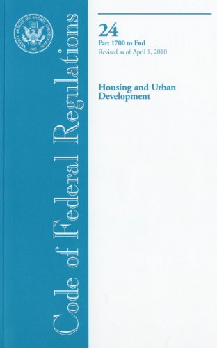 Book Code Of Federal Regulations, Title 24, Housing And Urban Development, Pt. 1700-end, Revised As Of April 1, 2010 free
