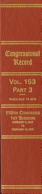 Book Congressional Record, V. 153, PT. 3, February 5, 2007 to February 16, 2007 free