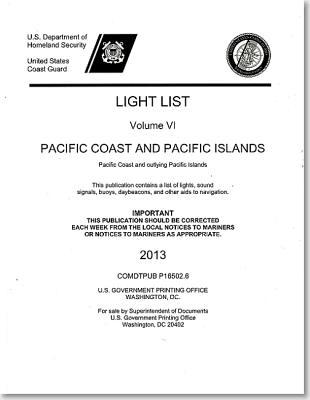 Book Light List, 2012, V. 6, Pacific Coast And Outlying Pacific Islands free